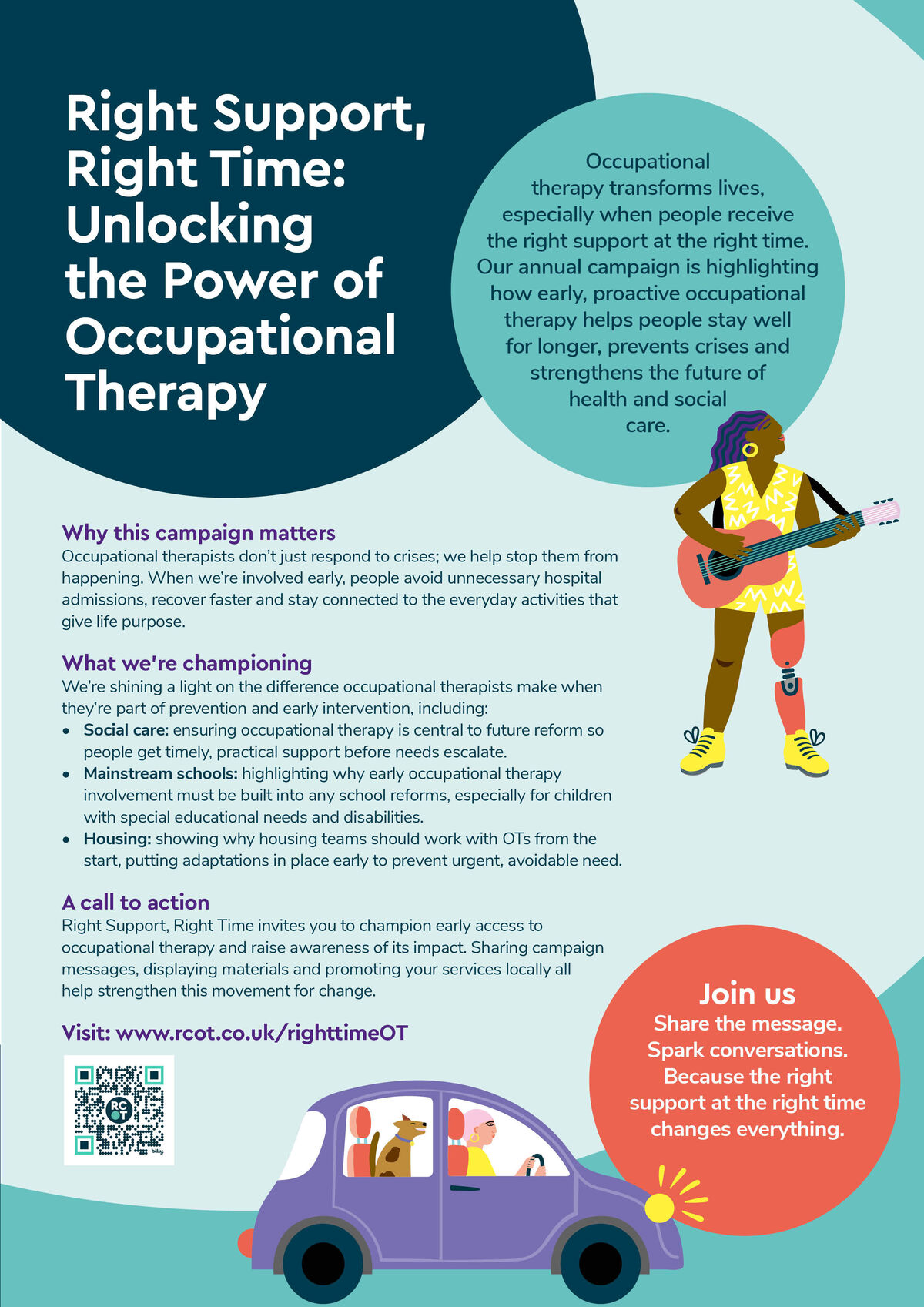 RCOT Right Support, Right Time: Unlocking the Power of Occupational Therapy advert