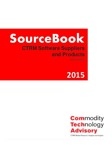 Reports Sourcebook 2015 - CTRM Software Suppliers