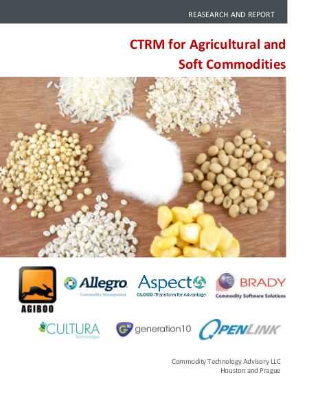 CTRM for Agricultural and Soft Commodities