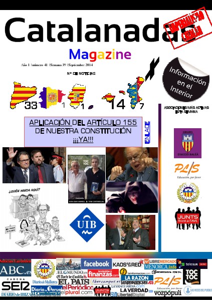 Catalanadas Magazine Nº 41 Semana 39 Septiembre 2014