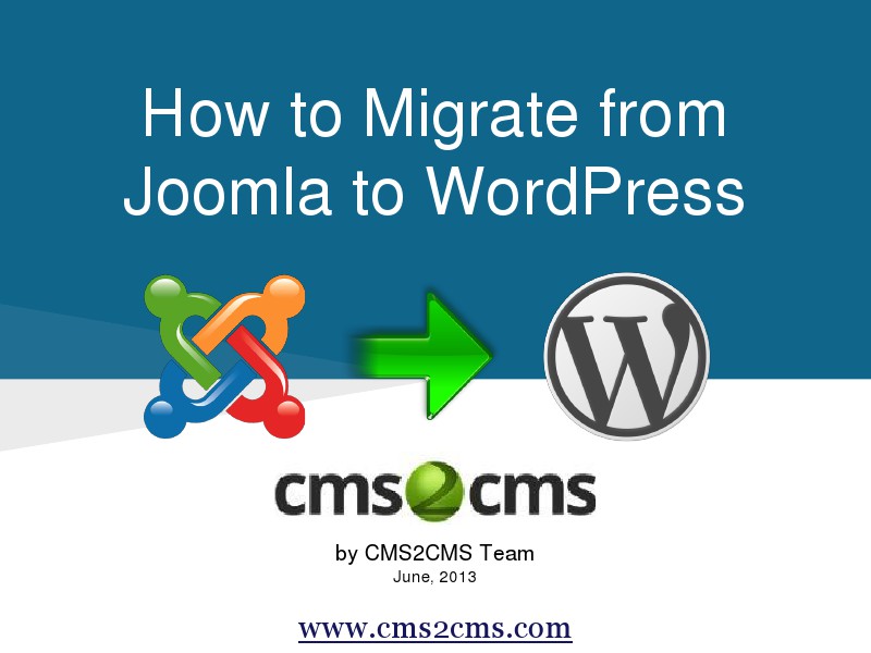 How to Migrate to WordPress with CMS2CMS Switch from Joomla to WordPress