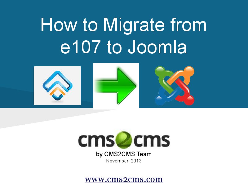 How to Migrate from e107 to Joomla