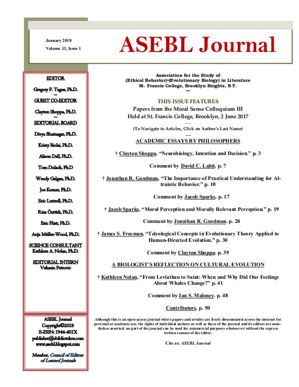 ASEBL Journal Volume 13 Issue 1 January 2018