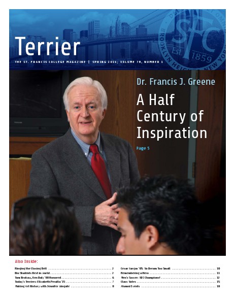 Terrier Volume 78, Number 1 - Spring 2014