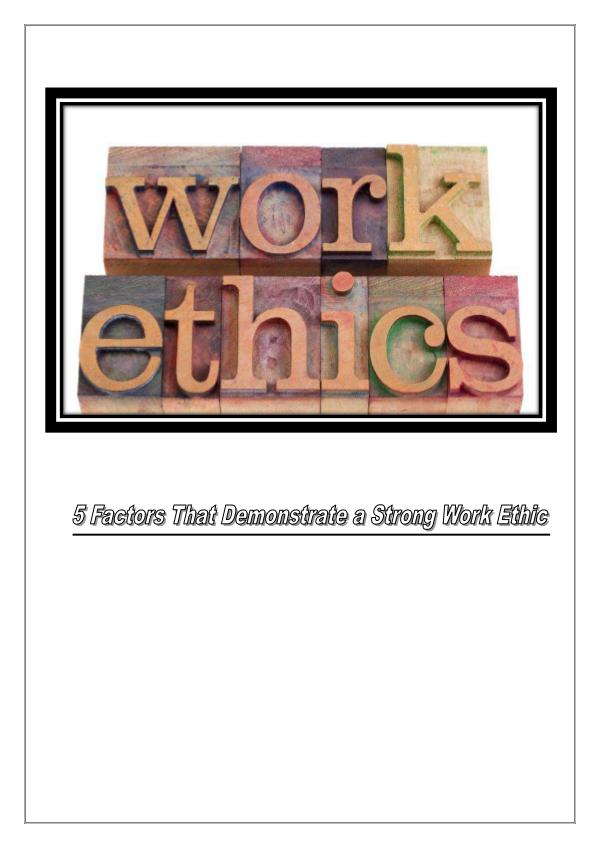 Work Ethics 1