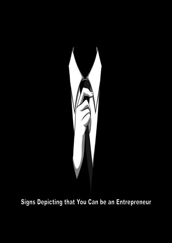 Signs of An Entrepreneur 1