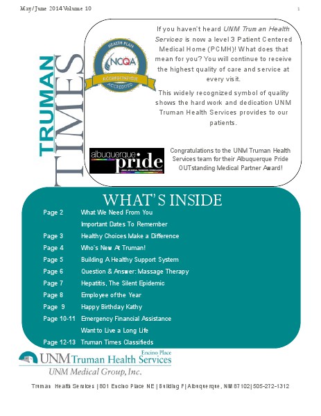 Truman Times Volume 10 May/June May/June2014 Volume 10