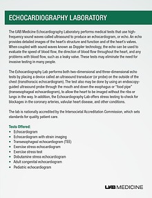 Exams Performed in the Echocardiography (ECHO) Lab