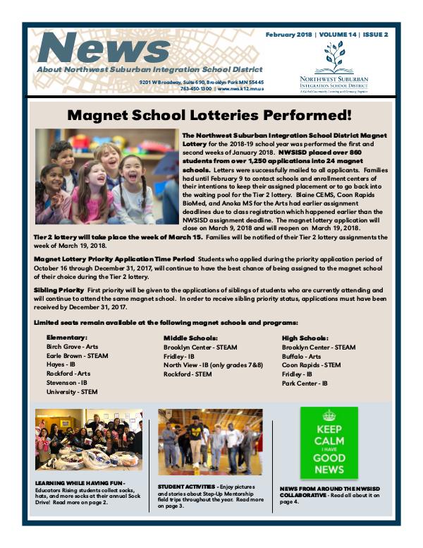 Newsletters (NWSISD) NWSISD newsletter - February 2018