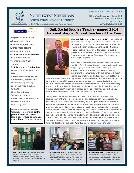 NWSISD newsletter - June 2014