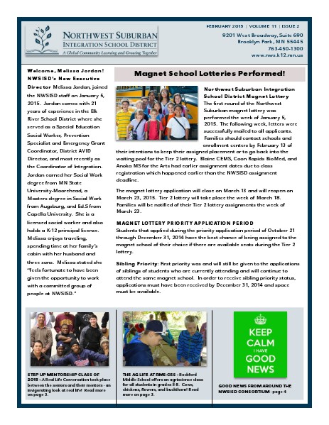 NWSISD newsletter - February 2015