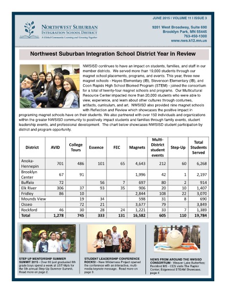 NWSISD newsletter - June 2015