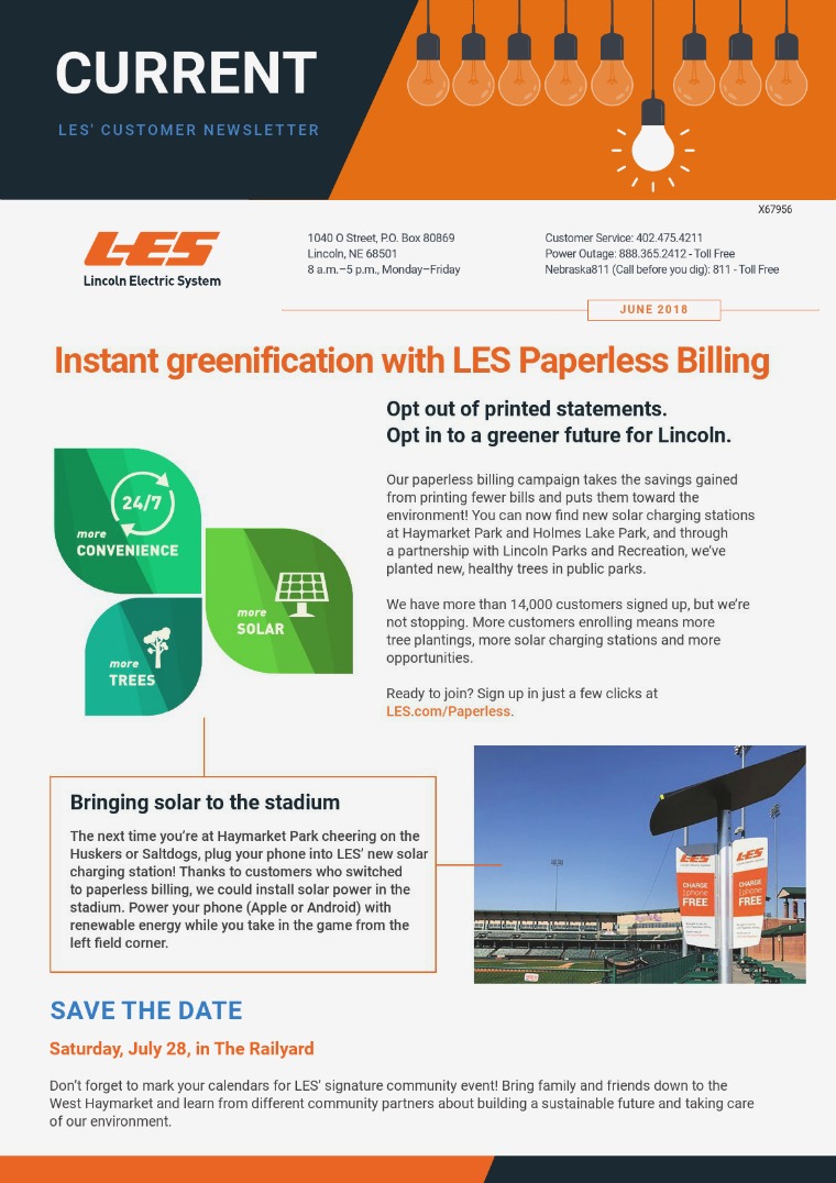 Current  | LES Customer Newsletter Current - June 2018