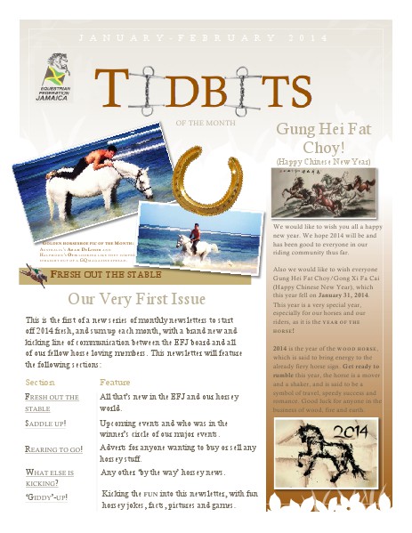 Tidbits of the Month - Equestrian Federation of Jamaica January - February 2014