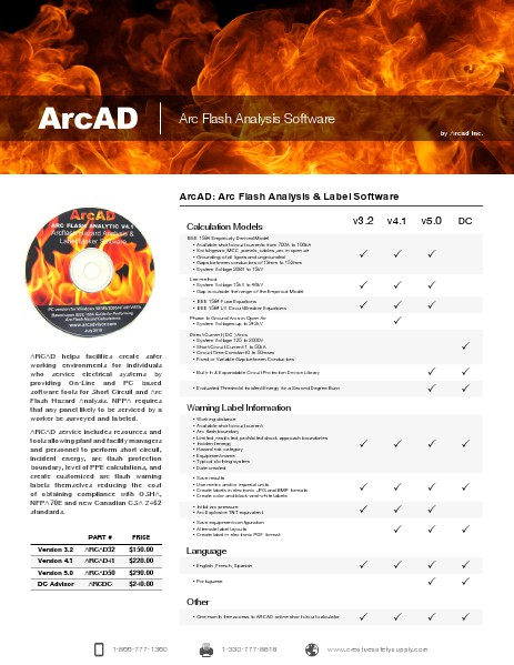 Arc Advisor Comparison Pricing April 2014