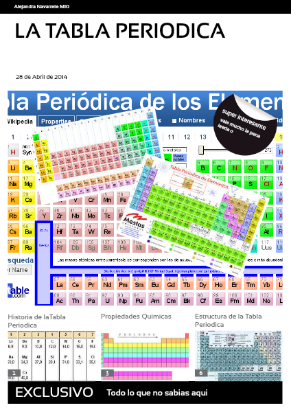 LA TABLA PERIODICA 5 2014