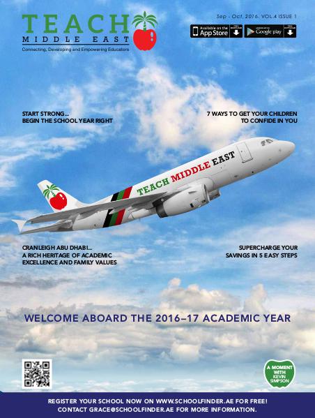 Teach Middle East Magazine Sep-Oct 2016 Issue 1 Volume 4