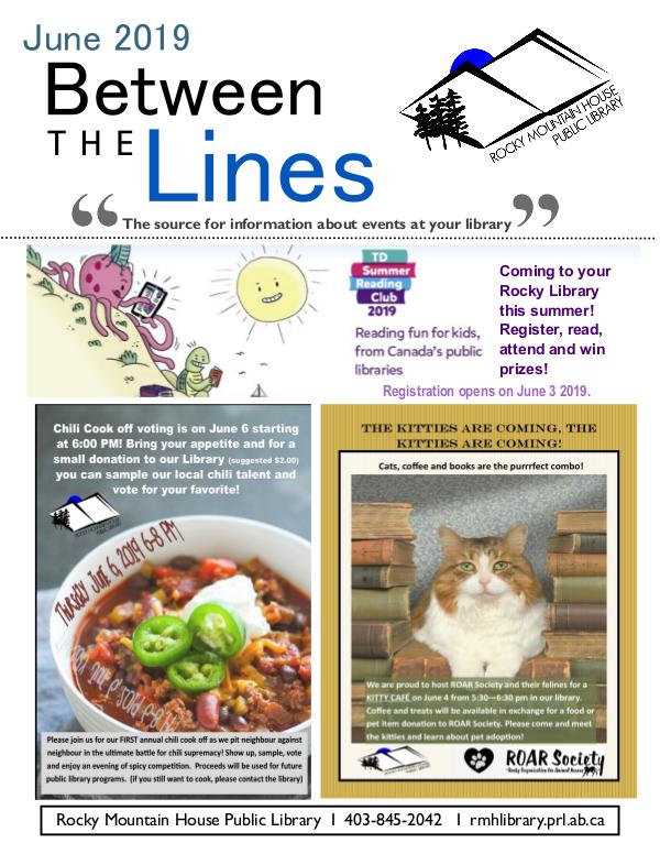 Between the Lines June 2019 June Newsletter