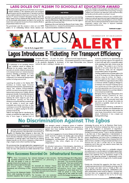 Alausa Alert AUGUST 2013