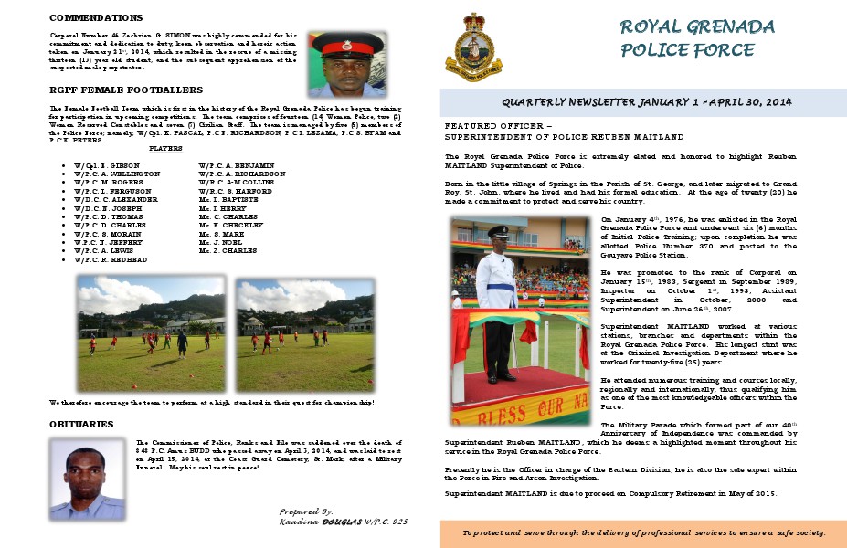 RGPF Quarterly Newsletter Vol. 1