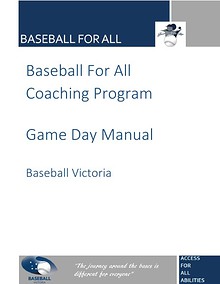 BASEBALL VICTORIA - COACHING ACCREDITATION