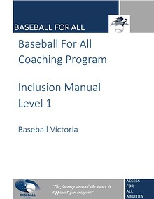 BASEBALL VICTORIA - COACHING ACCREDITATION