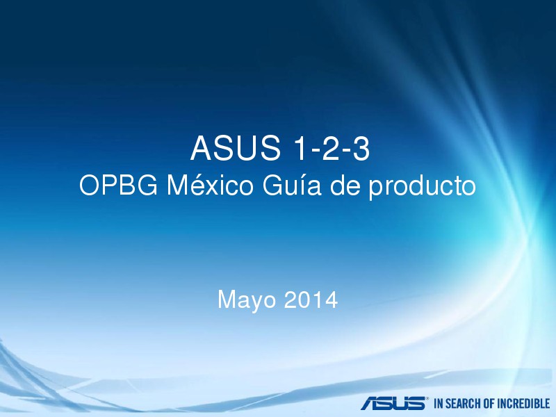 ASUS 1-2-3 Mexico Mayo 2014