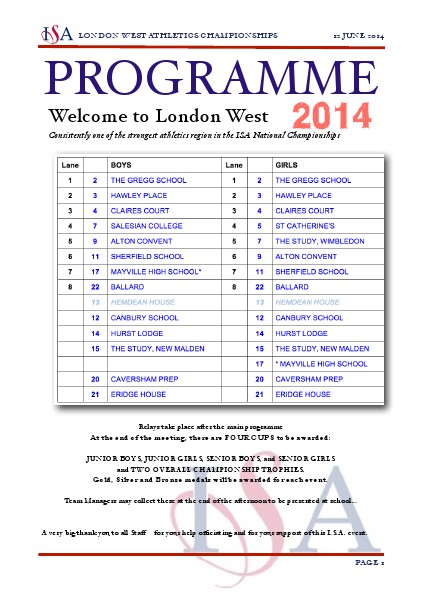 ISA London West 2014 draft 2 June 2014