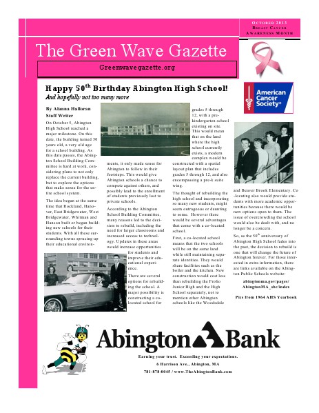 The Green Wave Gazette September/October 2013