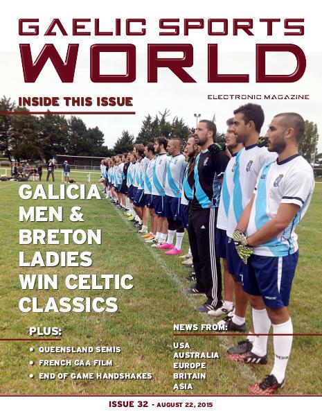 GAELIC SPORTS WORLD Issue 32 – August 22, 2015