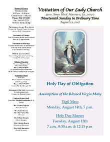 VOL Parish Weekly Bulletin