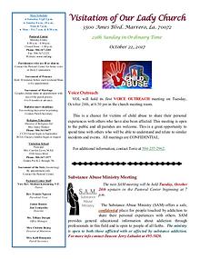 VOL Parish Weekly Bulletin