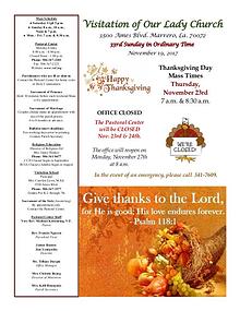 VOL Parish Weekly Bulletin