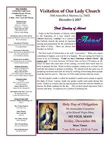 VOL Parish Weekly Bulletin