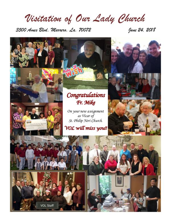 VOL Parish Weekly Bulletin June 24, 2018