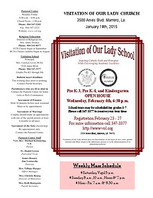 VOL Parish Weekly Bulletin