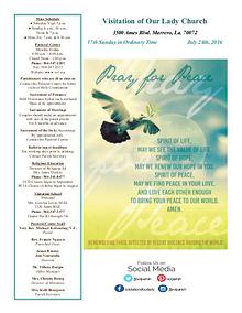 VOL Parish Weekly Bulletin