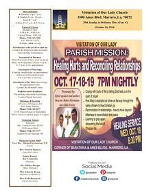 VOL Parish Weekly Bulletin