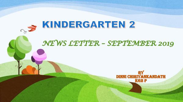 KG2 Newsletter for the Month of September 2019 KG2 Newsletter for the Month of September