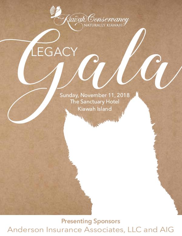 Event Programs and Photo Albums Legacy Gala Program 2018