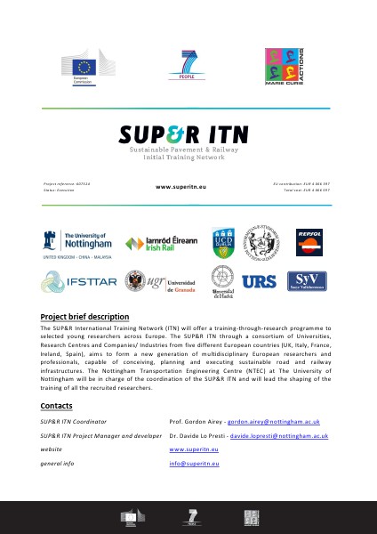 SUP&R ITN outreach magazine SUP&R ITN Info document