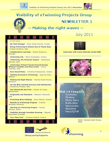 eTwinning Visibility Newsletter no. 1 eTwinning Visibility Newsletter no.1