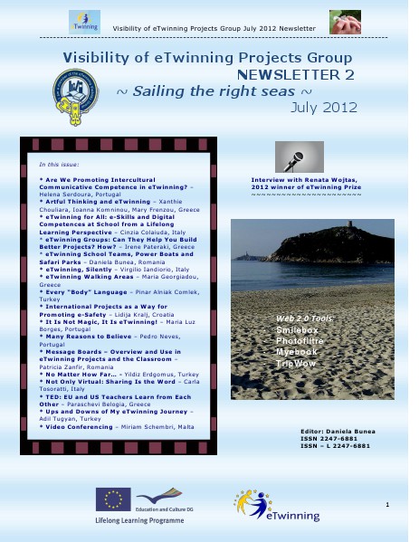 eTwinning Visibility Newsletter no. 2 eTwinning Visibility Newsletter no. 2