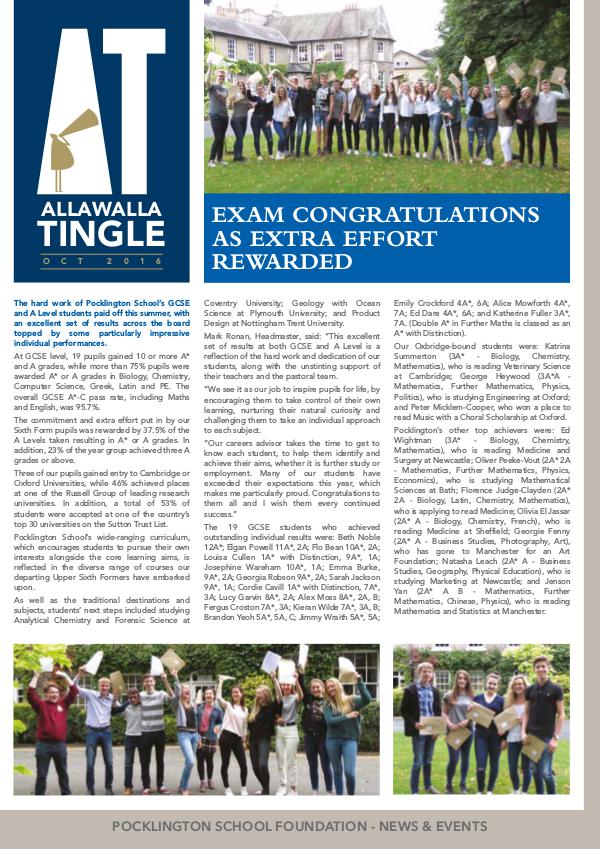 Pocklington School - Allawalla Tingle Oct 2016