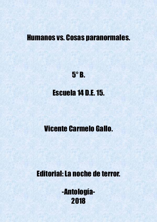 Humanos vs. Cosas paranormales Humanos vs cosas paranormales