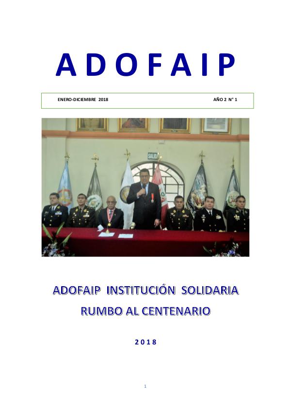 Resumen Anual 2018 REVISTA  A D O F A I P 2018