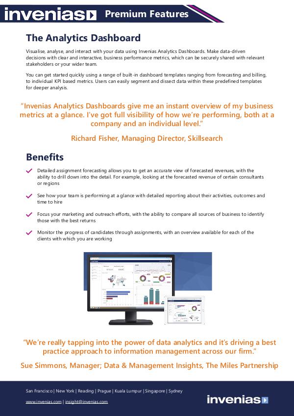 Invenias Analytics Dashboard Invenias Analytics Dashboard