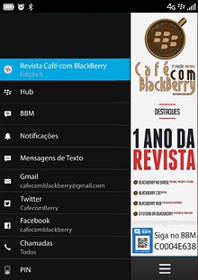 Café com BlackBerry