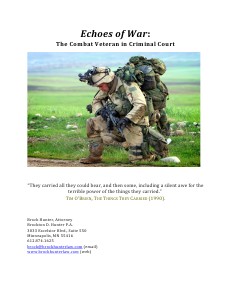 2013 Free Ethics: Echoes of War The Combat Veteran