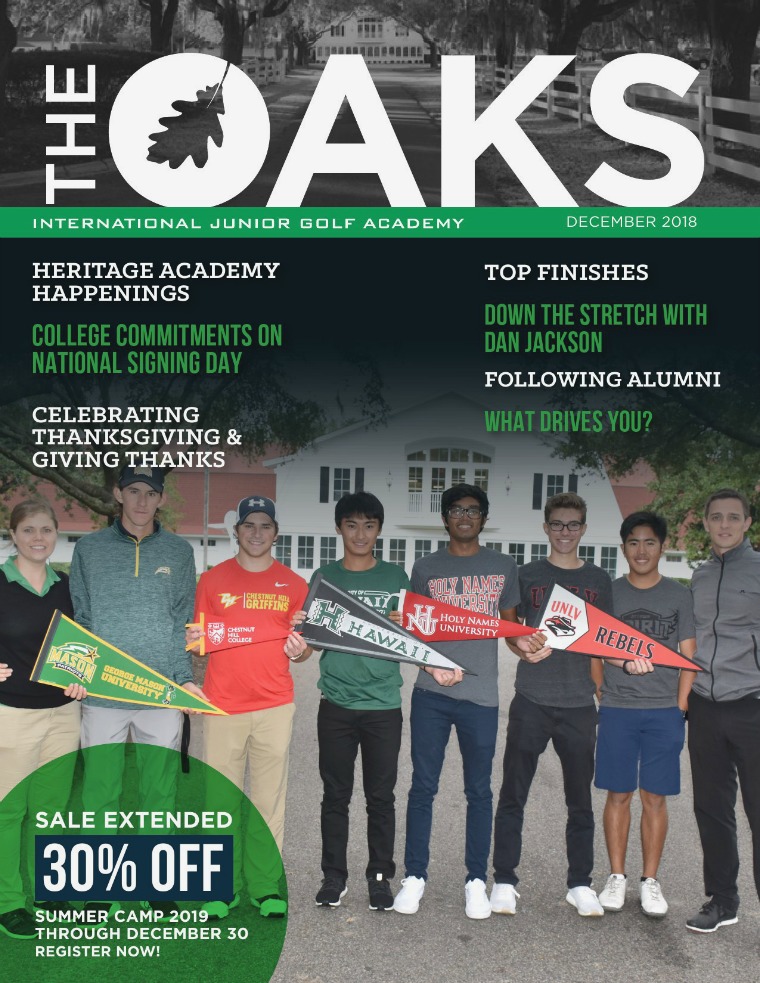 IJGA Newsletter: The Oaks December 2018